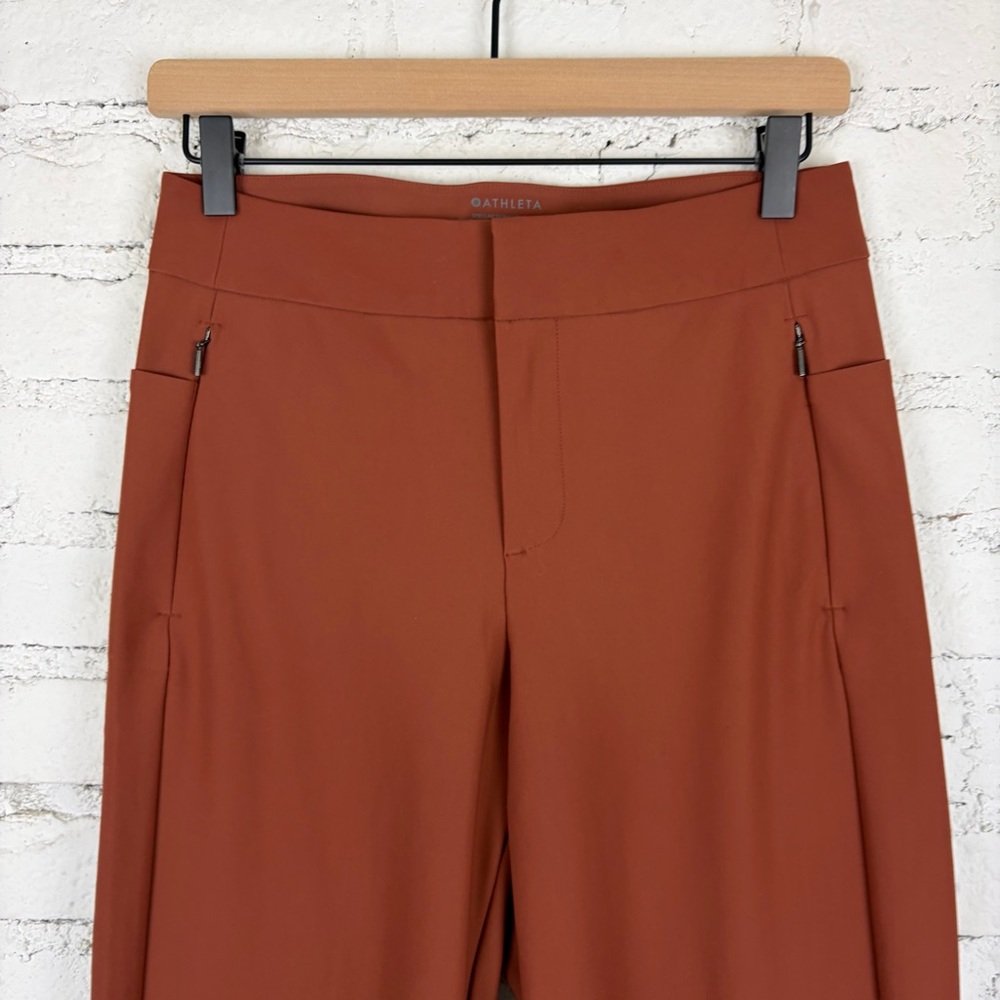 Athleta Stellar Skinny Trouser Terracotta Orange Red Pants 4 - Picture 5 of 10